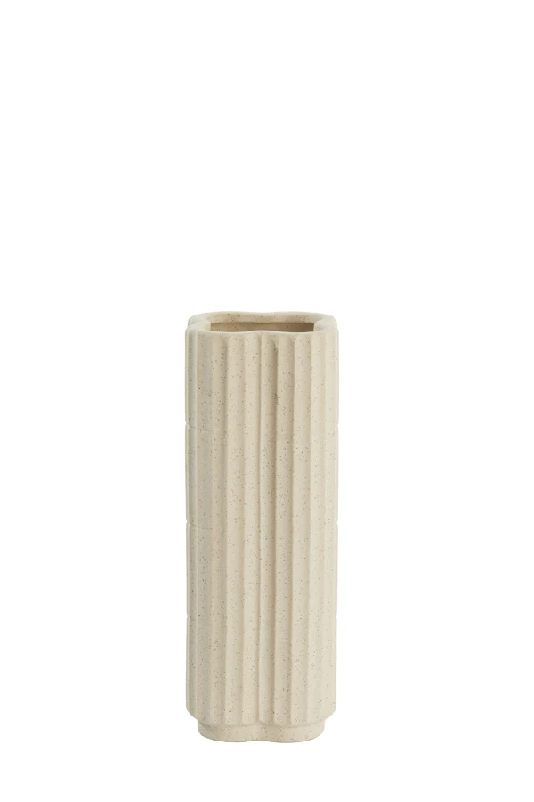 Vase 15x35,5 cm CASTOR ceramics ecru