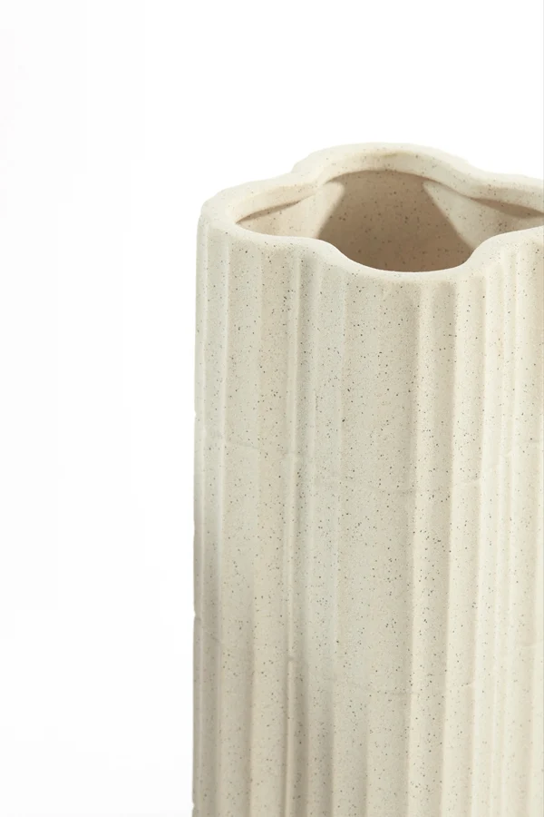 Vase 15x35,5 cm CASTOR ceramics ecru