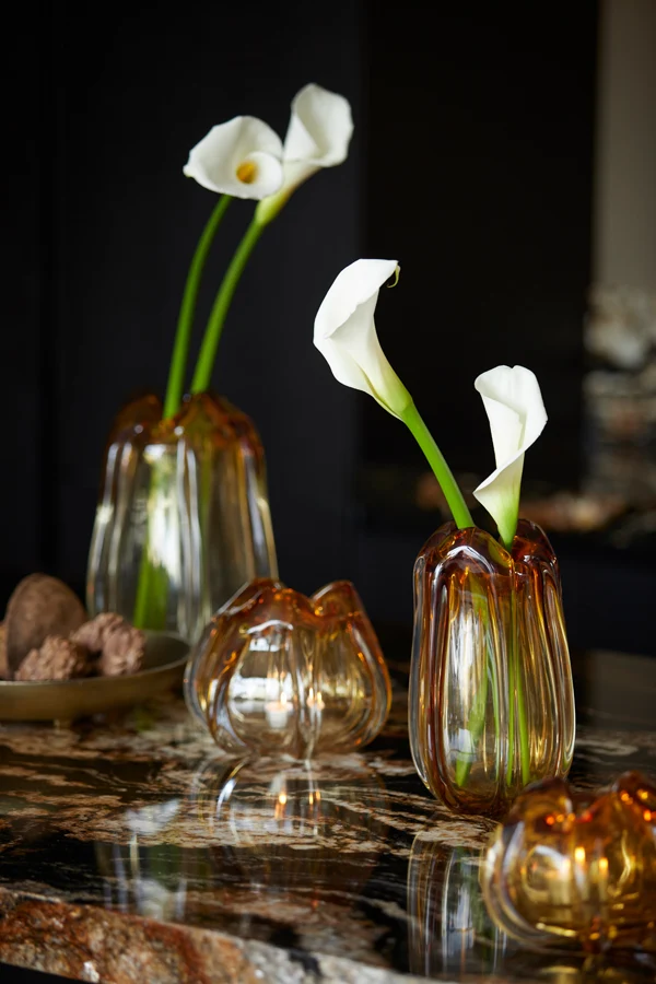 Vase 15x28 cm MURELA glass amber