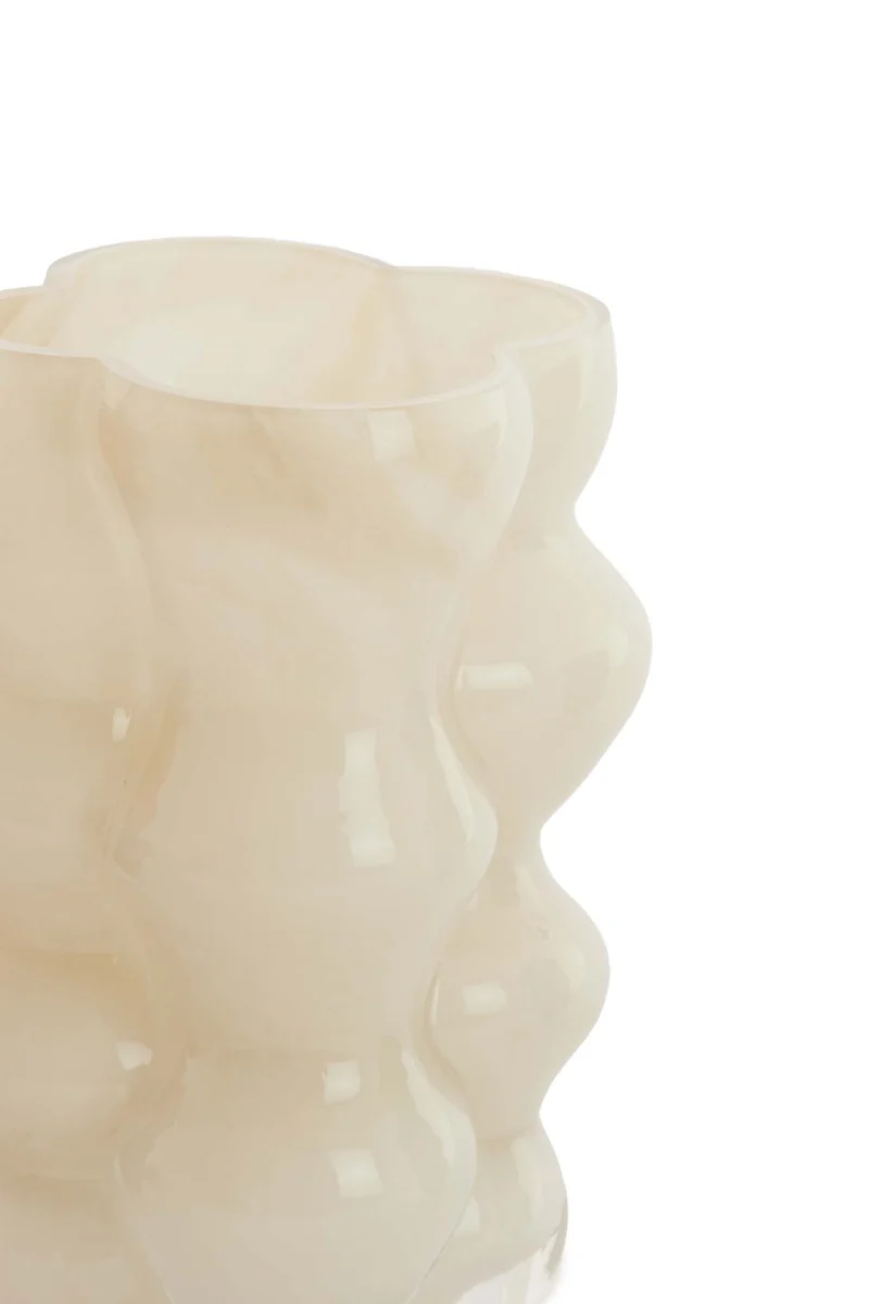 Vase 15x24,5 cm CEREA glass milky cream