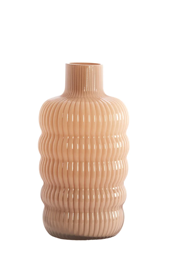 Vase 15,5x30 cm LUNETTE glass caramel