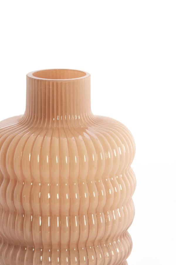 Vase 15,5x30 cm LUNETTE glass caramel