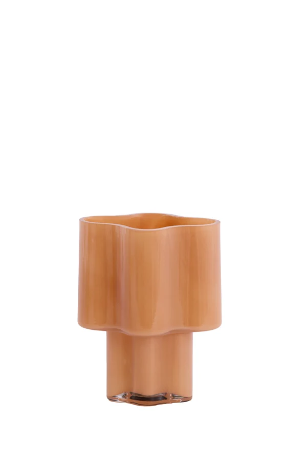 Vase 15,5x20 cm MONELLS glass caramel