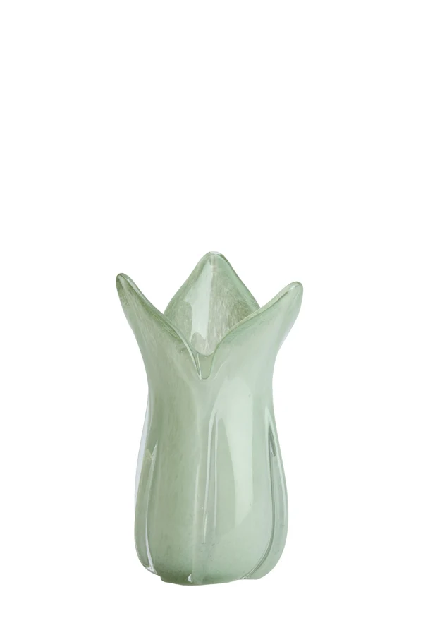 Vase 14x28 cm EVINA glass mint green