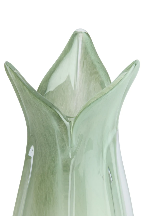 Vase 14x28 cm EVINA glass mint green