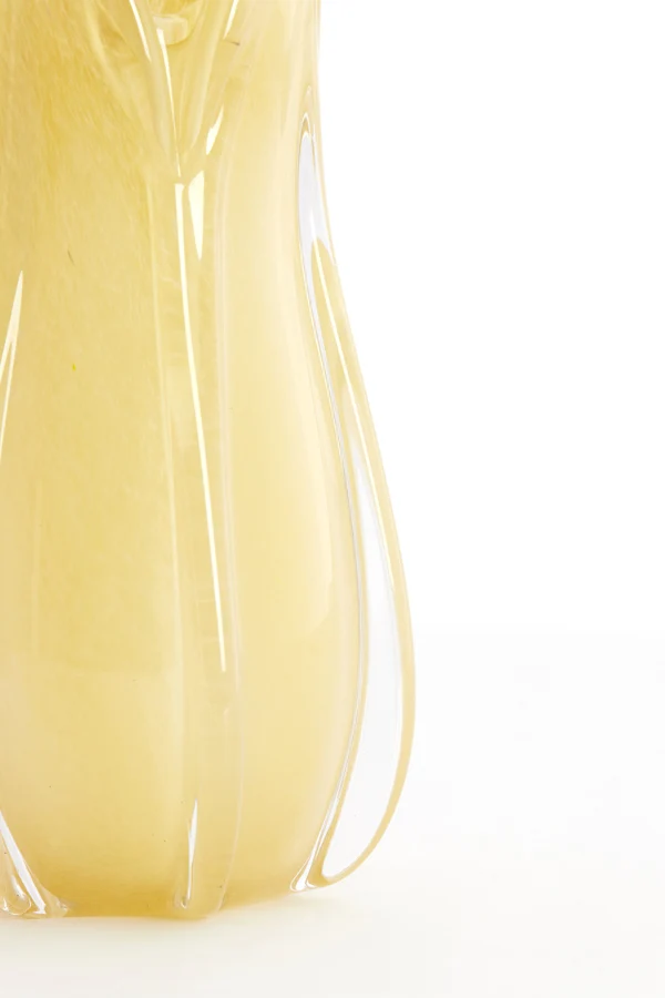 Vase 14x28 cm EVINA glass beige