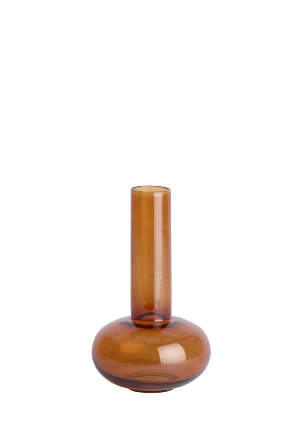 Vase 14x25,5 cm CORENNE glass brown