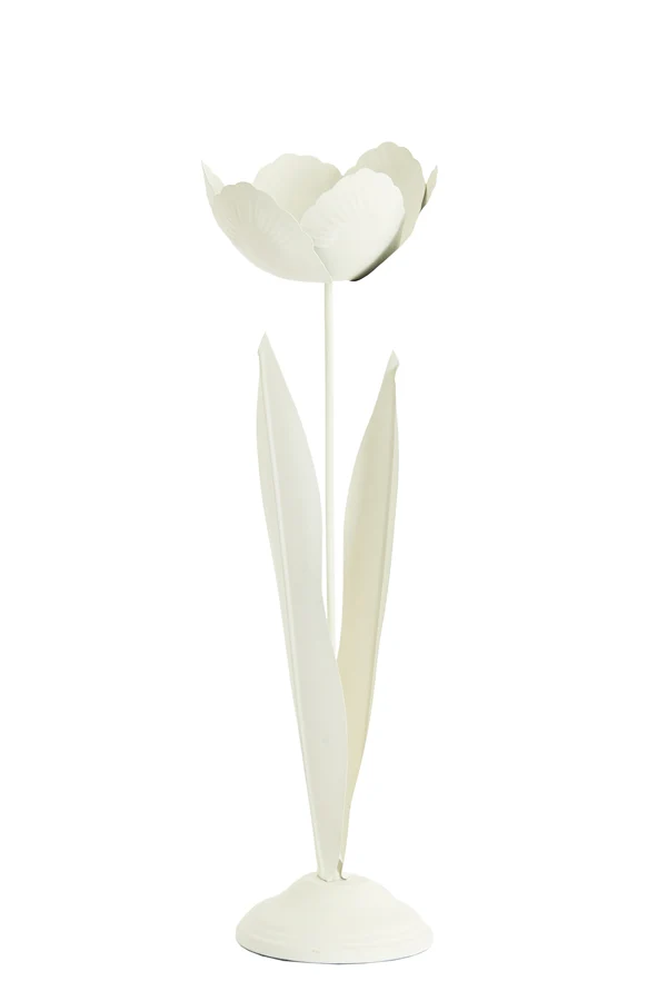 Tealight on base 12x41 cm ALFORI cream