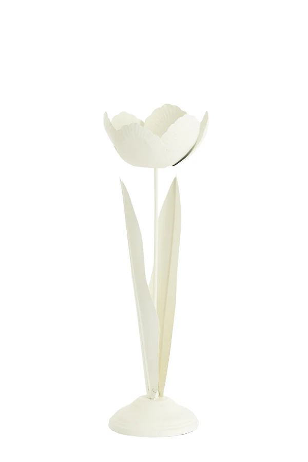 Tealight on base 12x35 cm ALFORI cream