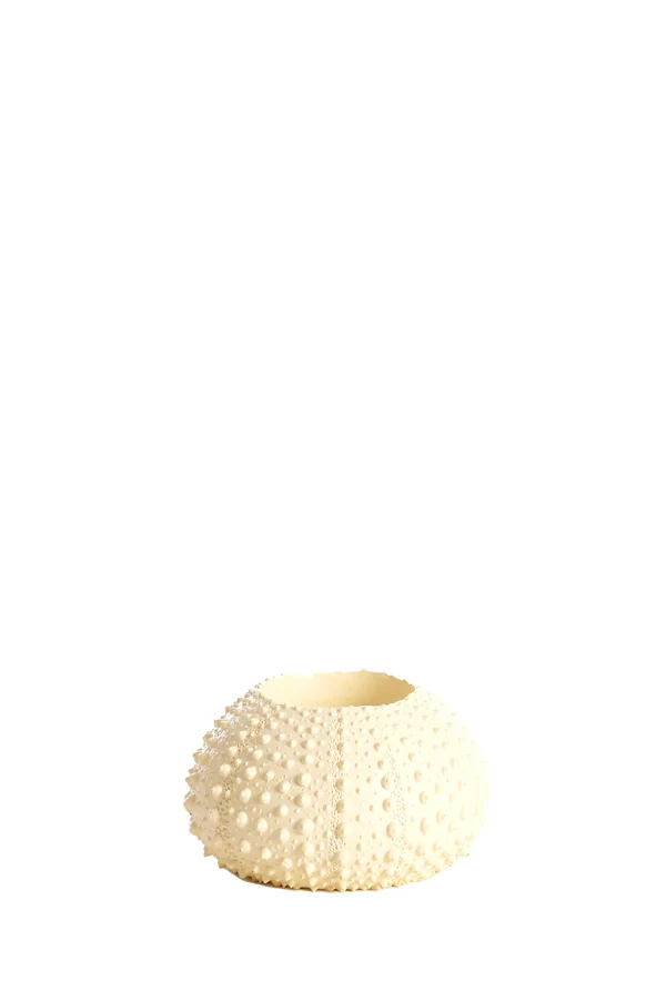 Tealight holder 9x6 cm SEA URCHIN cream