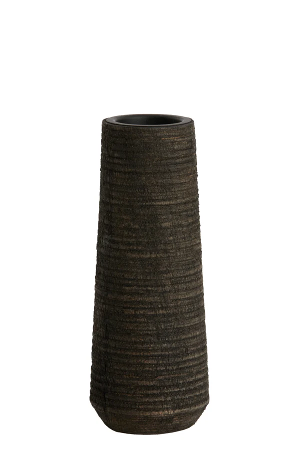 Tealight holder 7,5x19 cm KHAMI wood antique brown