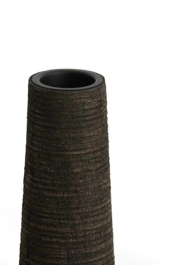 Tealight holder 7,5x19 cm KHAMI wood antique brown