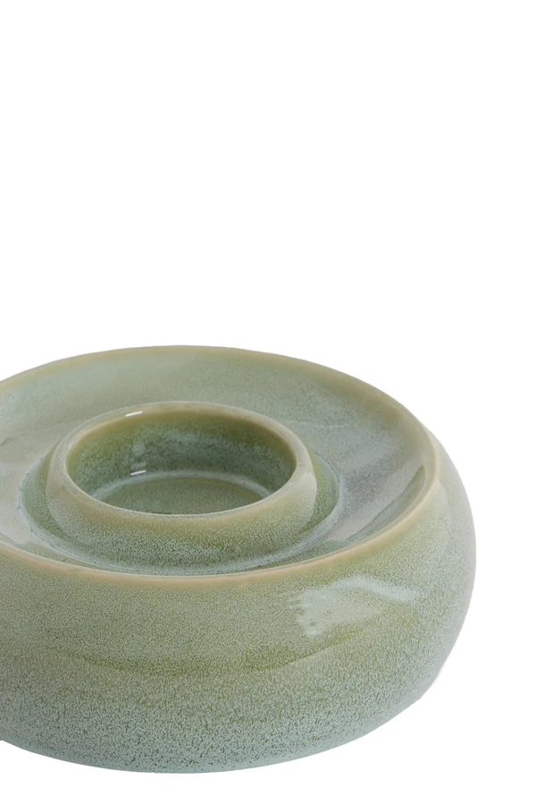 Tealight holder 20,5x7,5 cm OTHONI ceramics mint green