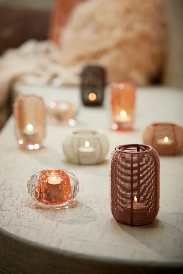 Tealight 9x13 cm BIANU matt peach
