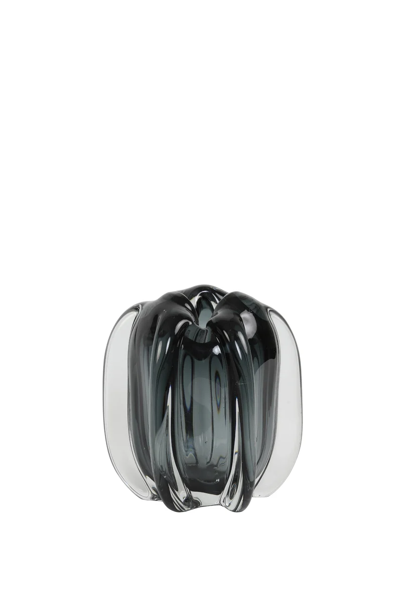 Vase 14,5x16 cm MURELA glass grey