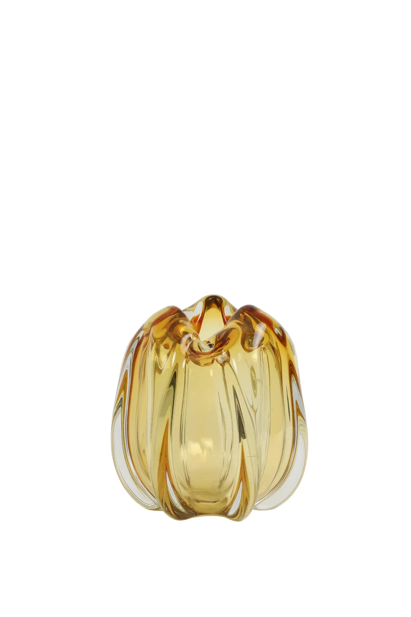 Vase 14,5x16 cm MURELA glass amber