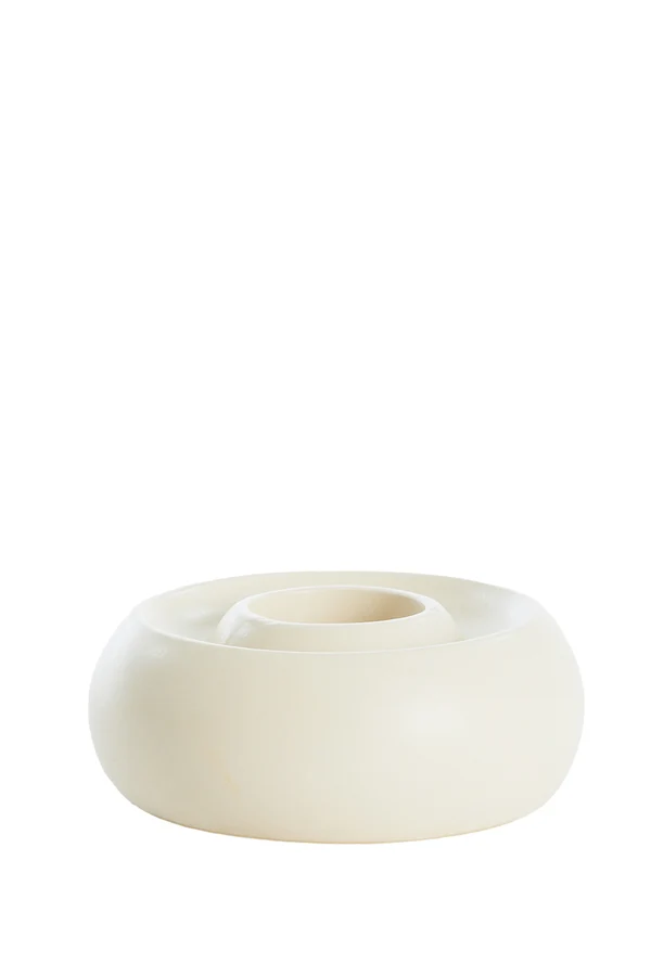 Tealight holder 20,5x7,5 cm OTHONI ceramics matt cream