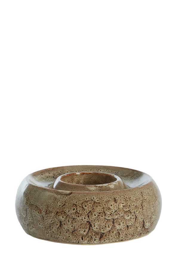 Tealight holder 20,5x7,5 cm OTHONI ceramics brown