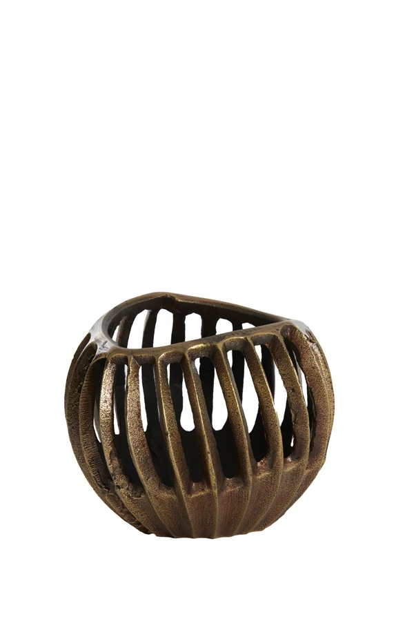Tealight 16x12 cm CHALCO antique bronze+black