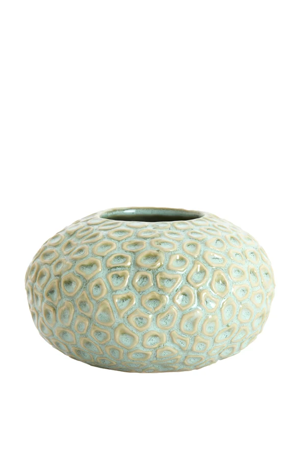 Tealight 16,5x9,5 cm CAREZZA ceramics light green