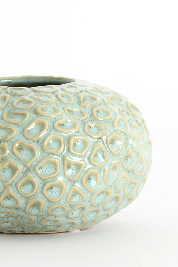 Tealight 16,5x9,5 cm CAREZZA ceramics light green