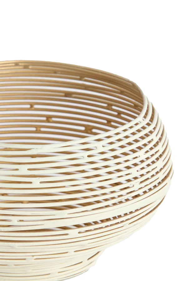Tealight 15x9 cm URBINO matt cream+gold