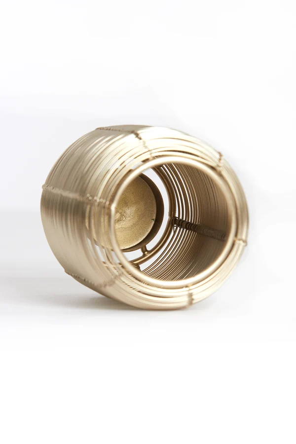 Tealight 9x13 cm BIANU light gold