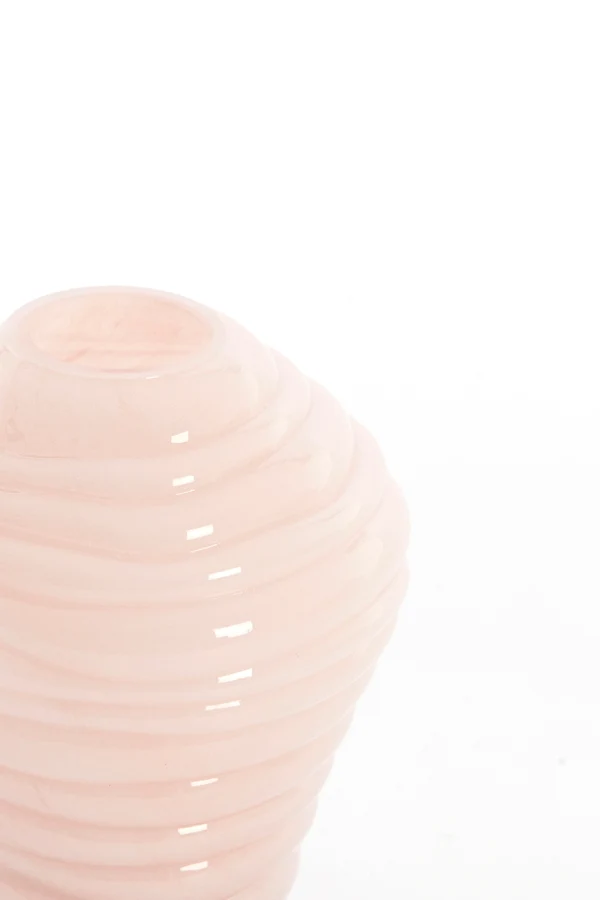 Vase 13x18 cm FENLOR glass light pink