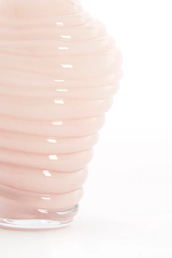 Vase 13x18 cm FENLOR glass light pink
