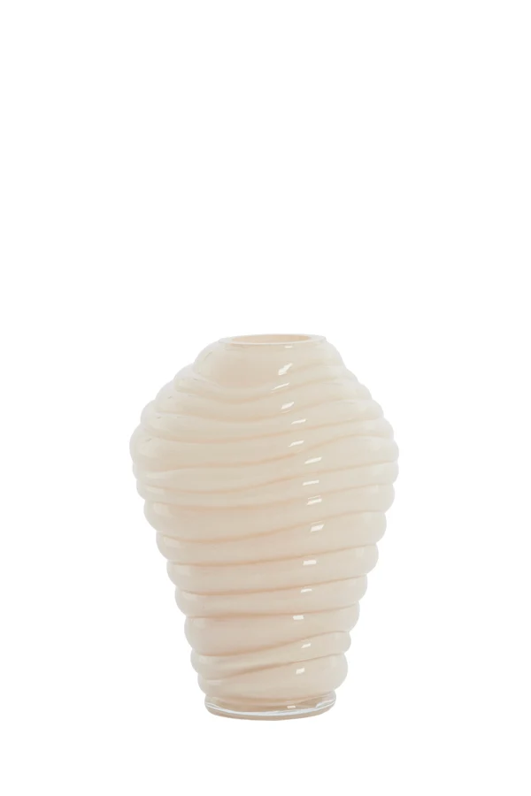 Vase 13x18 cm FENLOR glass cream
