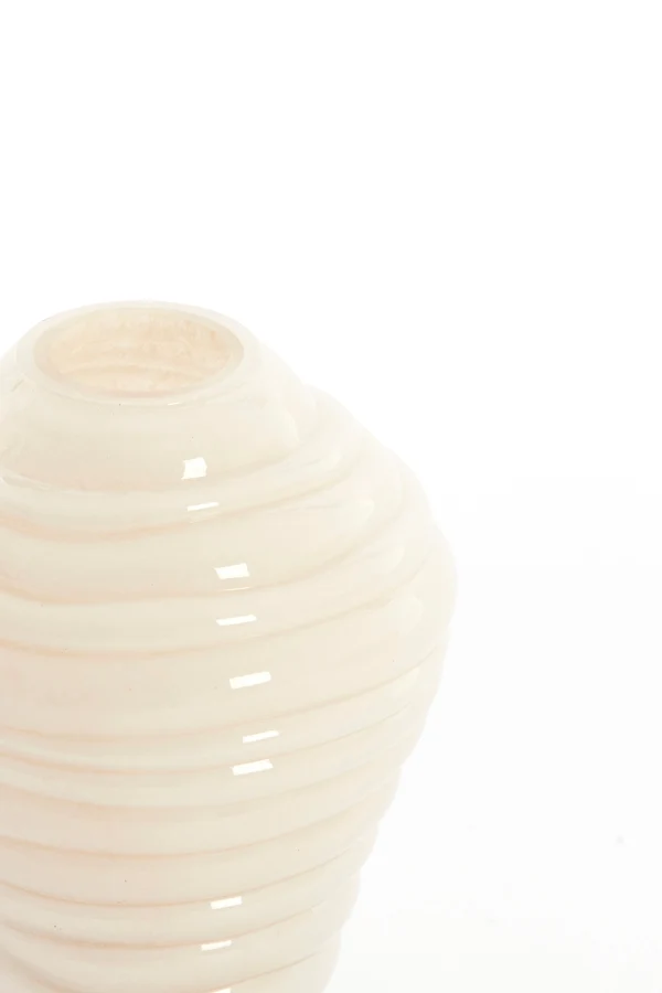 Vase 13x18 cm FENLOR glass cream
