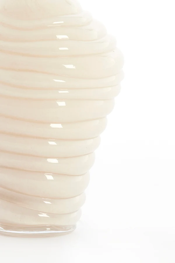 Vase 13x18 cm FENLOR glass cream