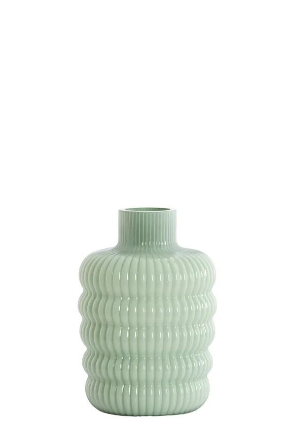 Vase 13,5x20,5 cm LUNETTE glass mint