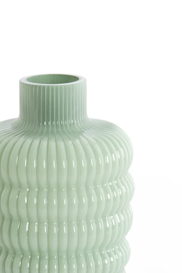 Vase 13,5x20,5 cm LUNETTE glass mint