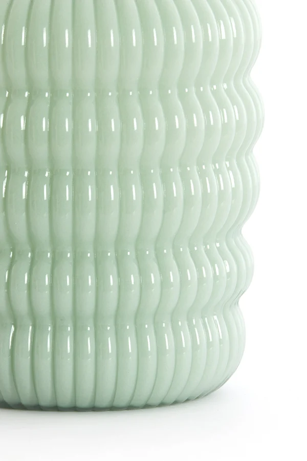 Vase 13,5x20,5 cm LUNETTE glass mint
