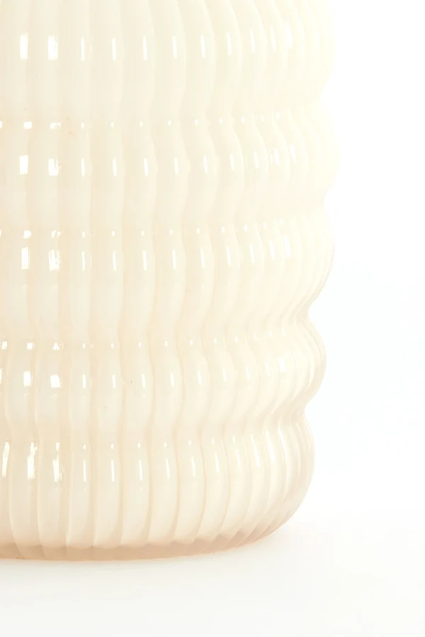 Vase 13,5x20,5 cm LUNETTE glass cream