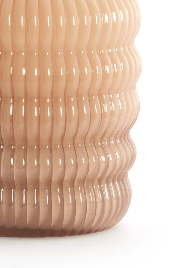 Vase 13,5x20,5 cm LUNETTE glass caramel
