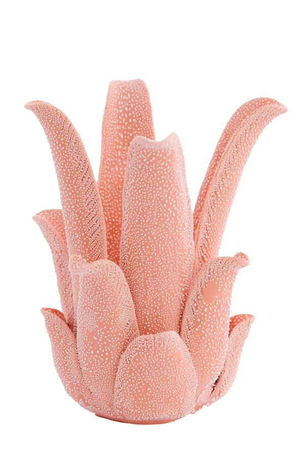 Tealight holder 13,5x17,5 cm KRENA porcelain peach