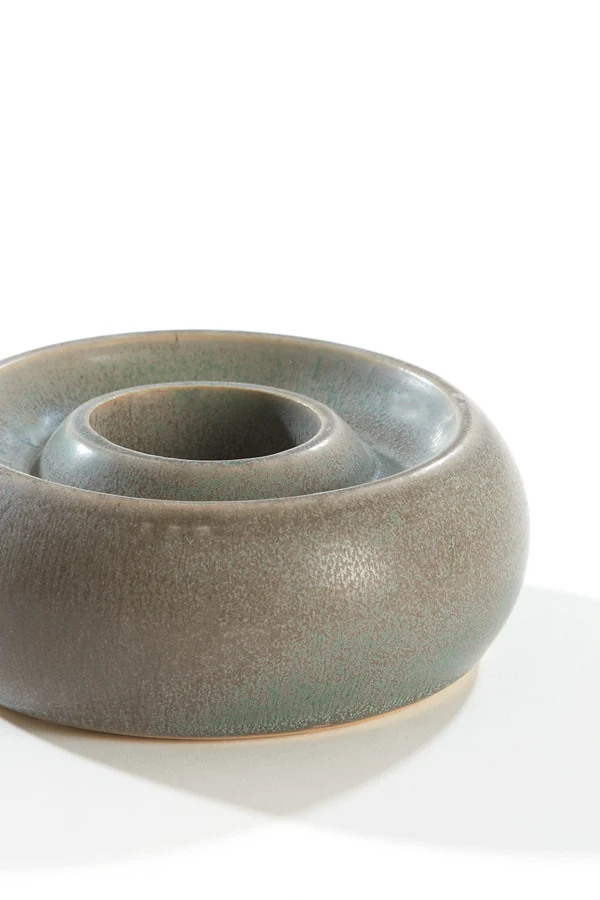 Tealight holder 12,5x5 cm OTHONI ceramics matt grey