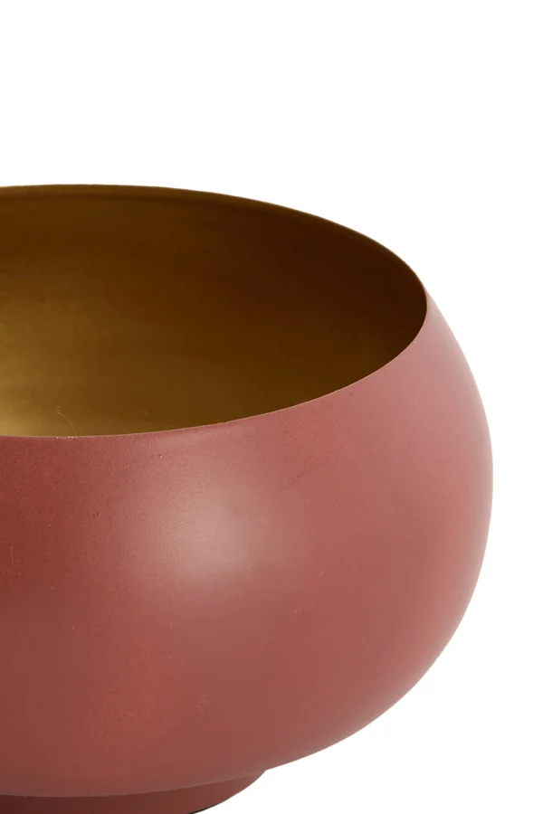 Tealight 15x9 cm RAPALLO matt dark brown+gold