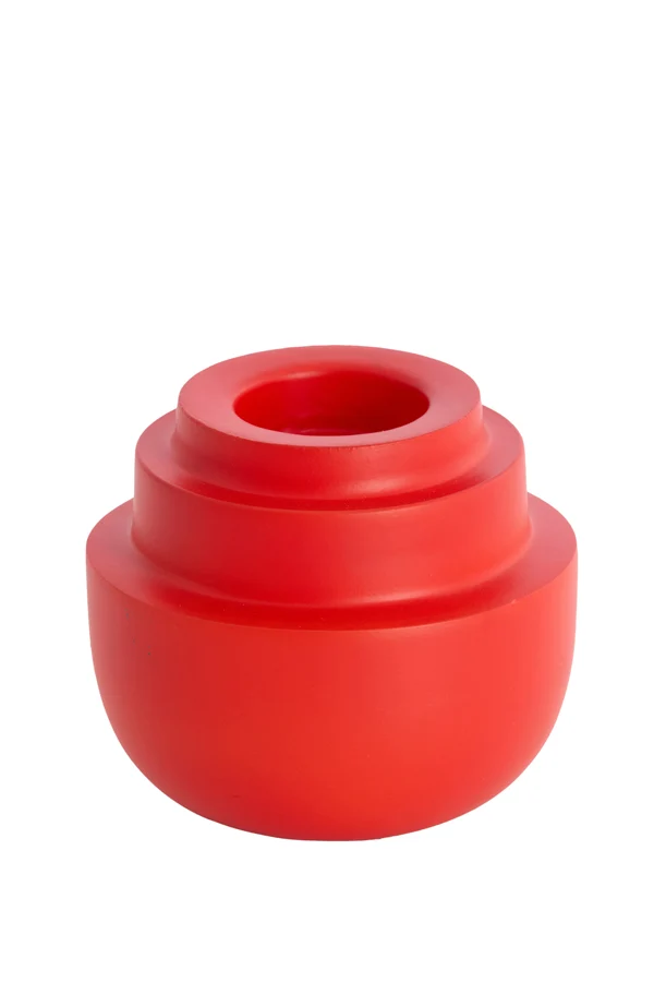 Tealight 15x14 cm SALUZZO matt dark coral