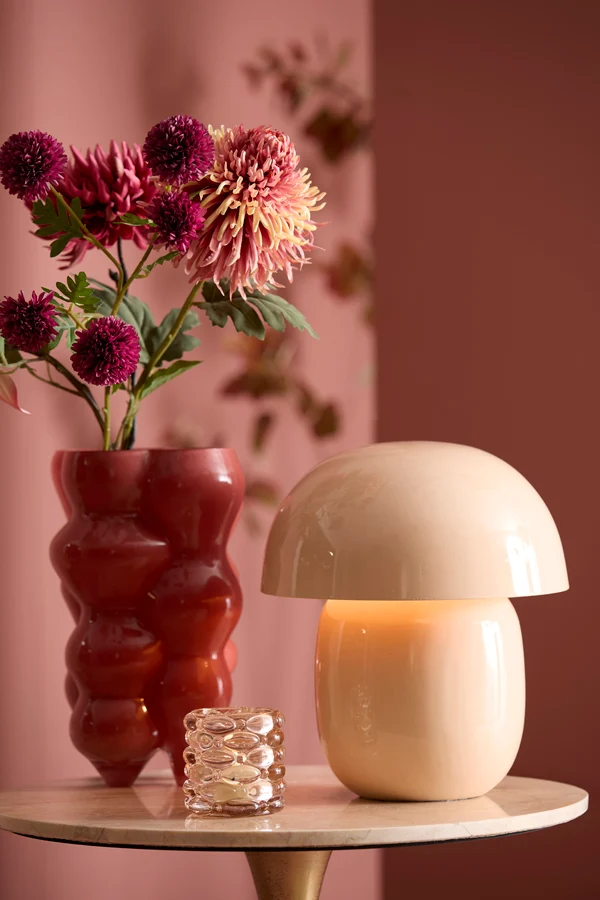 Tealight 9,5x9,5 cm WADLEY glass peach