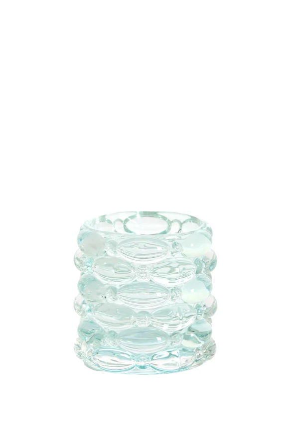 Tealight 9,5x9,5 cm WADLEY glass light blue
