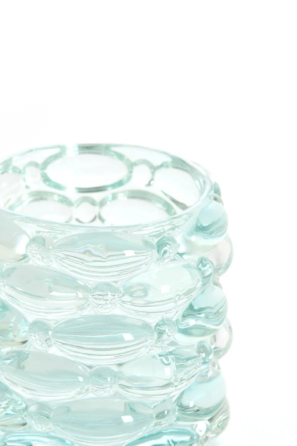 Tealight 9,5x9,5 cm WADLEY glass light blue
