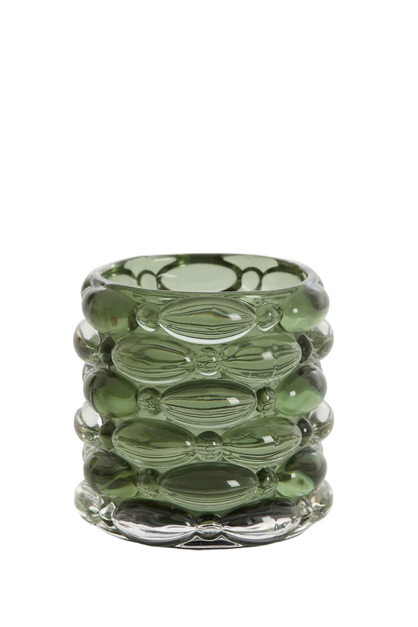 Tealight 9,5x9,5 cm WADLEY glass green