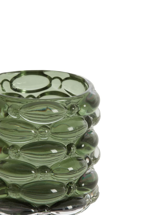 Tealight 9,5x9,5 cm WADLEY glass green