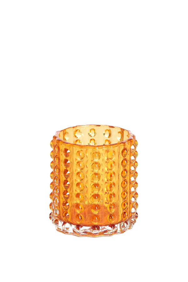 Tealight 9,5x10 cm BUBLINA glass orange