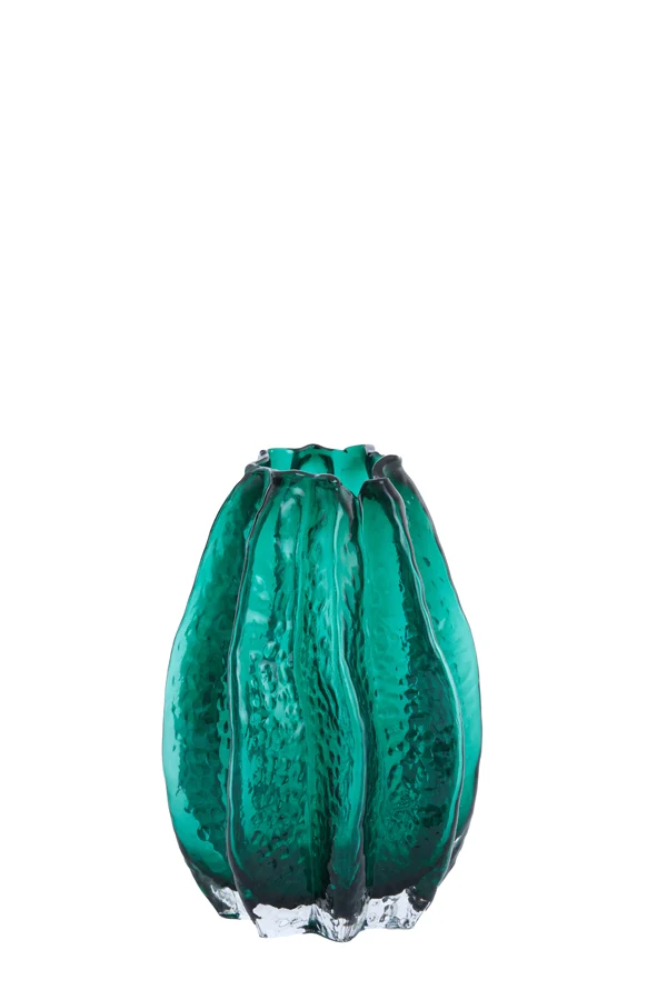 Vase 12x20 cm ZINA glass dark green