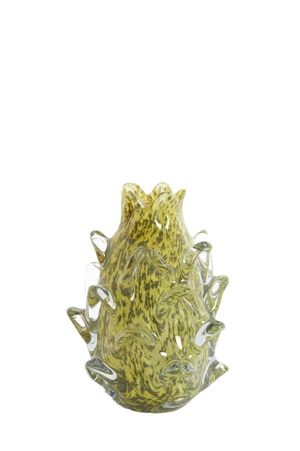 Vase 12x16 cm DESMIRA glass green-grey