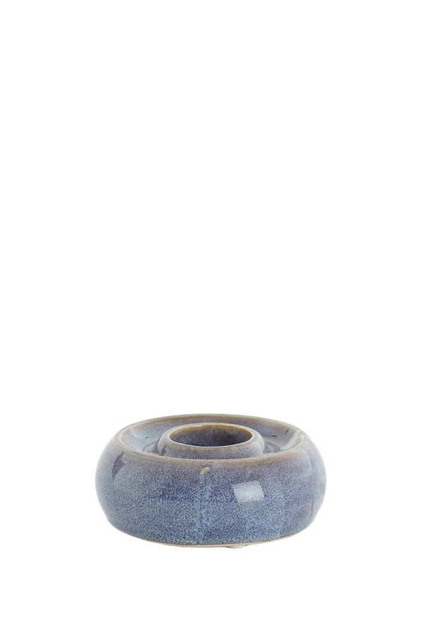 Tealight holder 12,5x5 cm OTHONI ceramics blue-purple